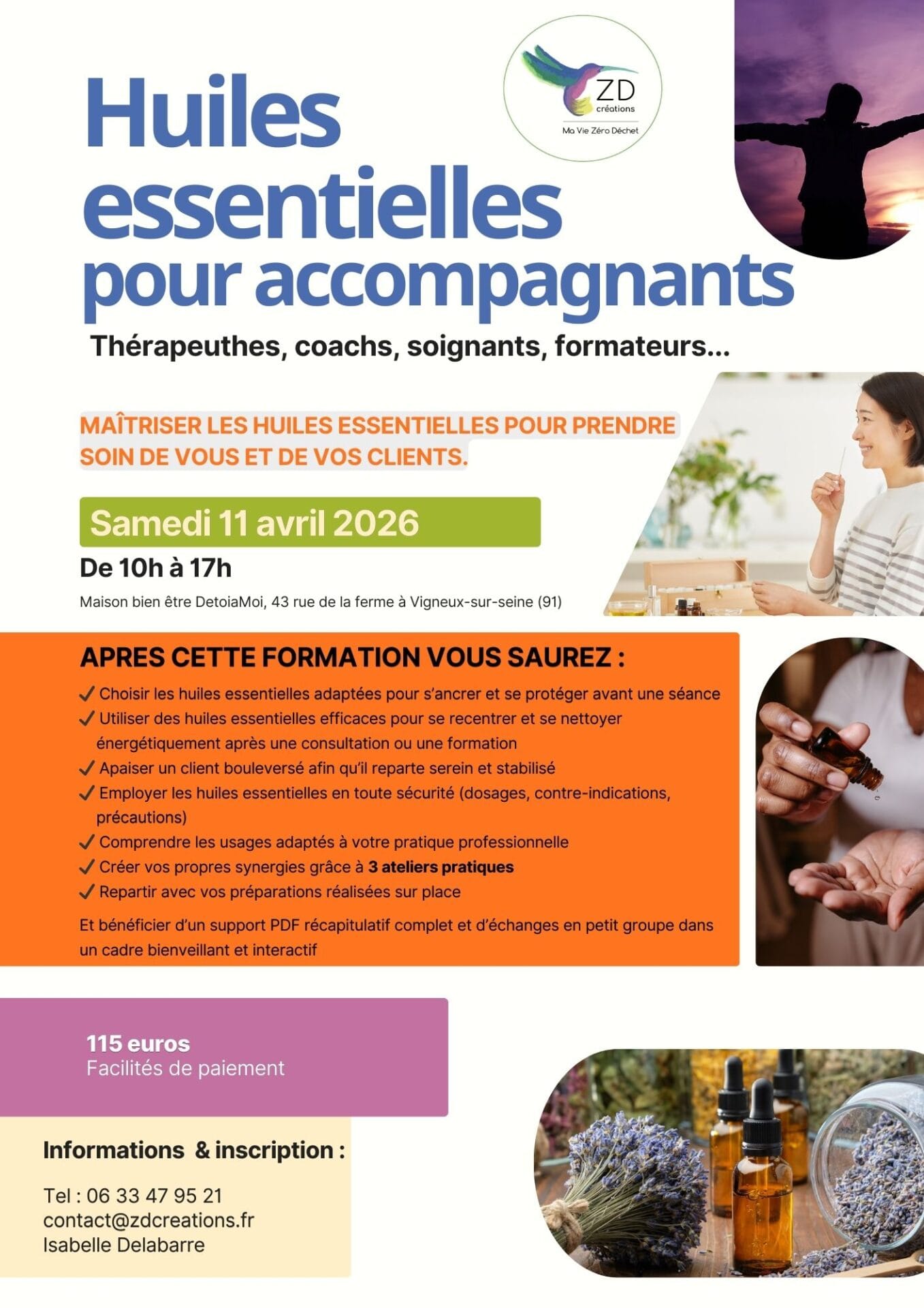 Huiles essentielles pour accompagnants