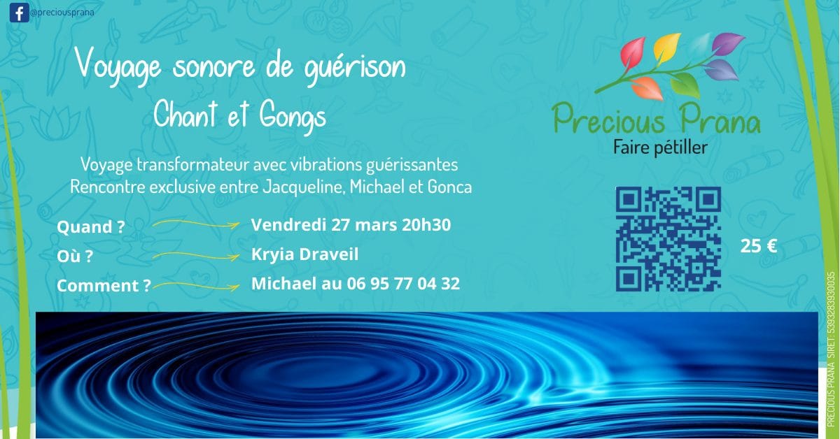 Voyage sonore de guérison : gongs et chant
